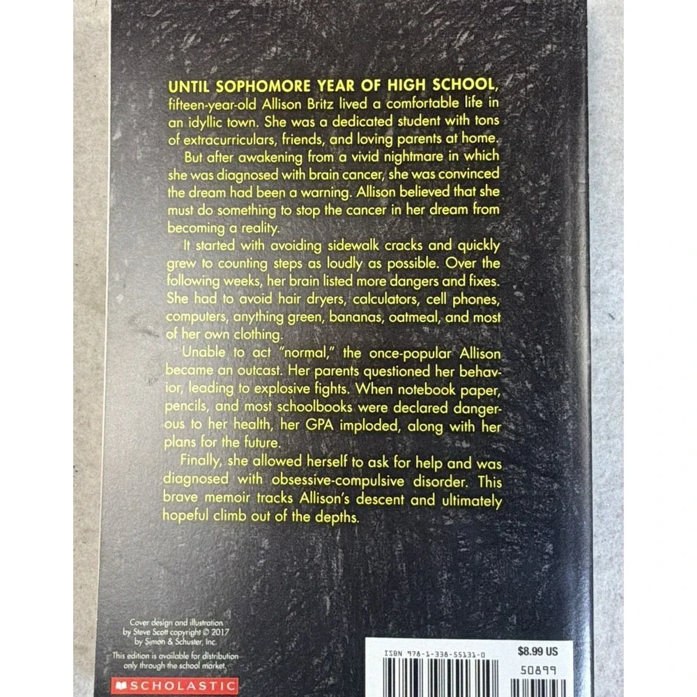 Obsessed: A Memoir of My Life with OCD by Allison Britz (2019-Scholastic) 1st Ed
